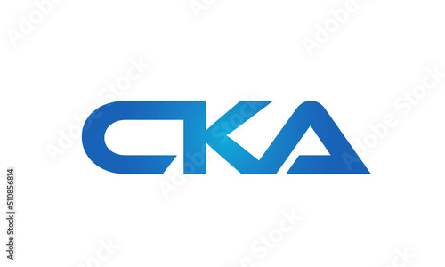 Connected CKA Letters logo Design Linked Chain logo Concept