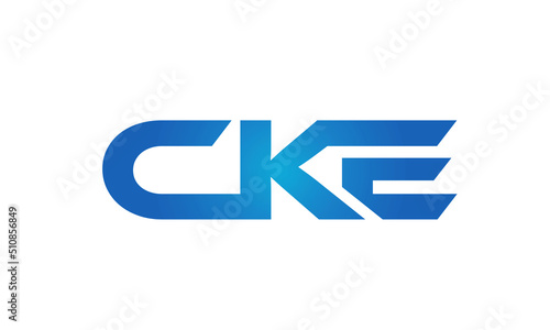 Connected CKE Letters logo Design Linked Chain logo Concept