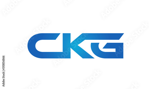 Connected CKG Letters logo Design Linked Chain logo Concept © PIARA KHATUN
