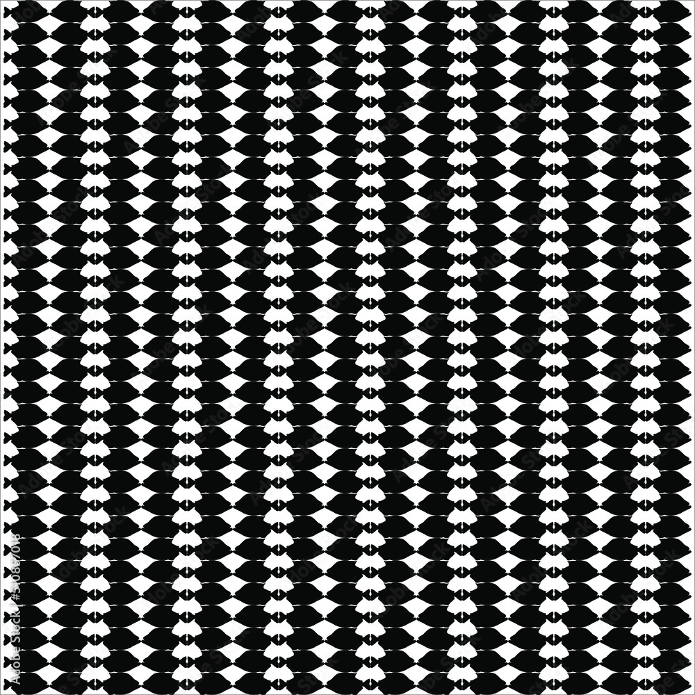 Piranha Fish Motif Pattern. Decoration for Fasion, Interior, Exterior, Carpet, Textile, Garment, Cloth, Silk, Tile, Plastic, Paper, Wrapping, Wallpaper, Pillow, Sofa, and Background. Vector Piranha Fish Motif Pattern. Decoration for Fasion, Interior, Exterior, Carpet, Textile, Garment, Cloth, Silk, Tile, Plastic, Paper, Wrapping, Wallpaper, Pillow, Sofa, and Background. Vector