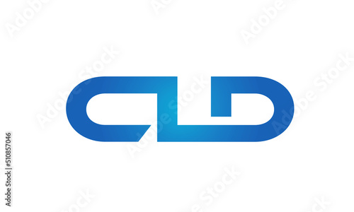 Connected CLD Letters logo Design Linked Chain logo Concept  © PIARA KHATUN
