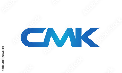 Connected CMK Letters logo Design Linked Chain logo Concept	 photo