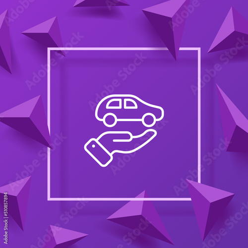 Service station set icon. Car crash, repair, failure, registrar, renovation, insurance, wreck, Cliff, descent, fallen tree, smoke, fire, collision. Traffic rules concept. Vector line icon for Business