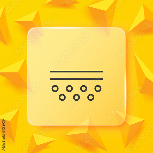 Skin hydration set icon. Skin care cream, sunscreen, pore cleaning, acne protection. Moisturizing the skin concept. Glassmorphism style. Vector line icon for Business and Advertising
