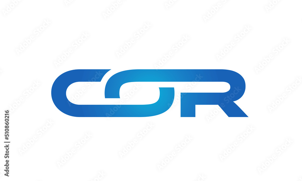 Connected COR Letters logo Design Linked Chain logo Concept Connected COR Letters logo Design Linked Chain logo Concept