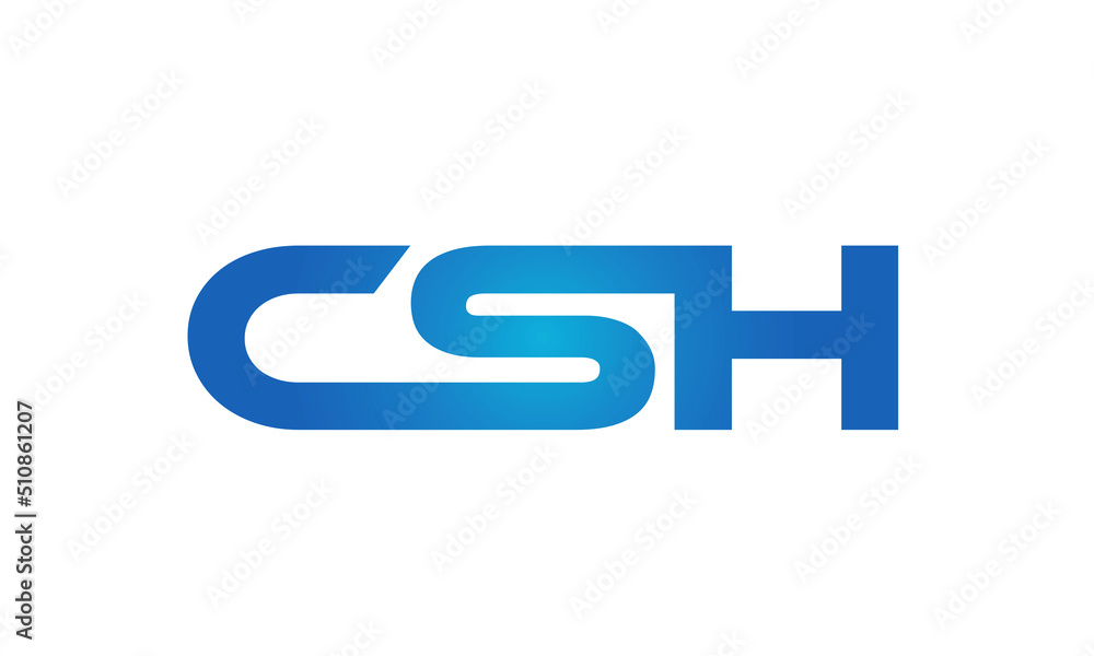 Connected CSH Letters logo Design Linked Chain logo Concept Connected CSH Letters logo Design Linked Chain logo Concept