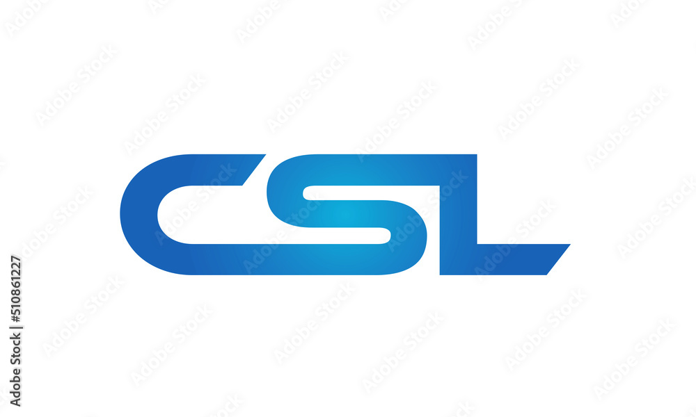Connected CSL Letters logo Design Linked Chain logo Concept Connected CSL Letters logo Design Linked Chain logo Concept