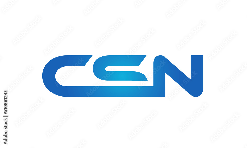 Connected CSN Letters logo Design Linked Chain logo Concept Connected CSN Letters logo Design Linked Chain logo Concept