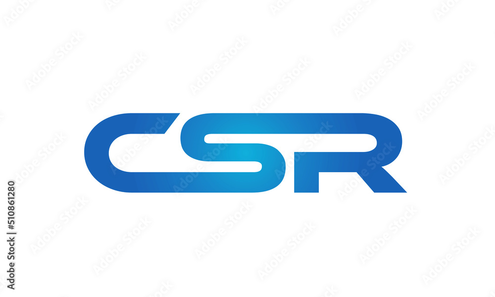 Connected CSR Letters logo Design Linked Chain logo Concept Connected CSR Letters logo Design Linked Chain logo Concept