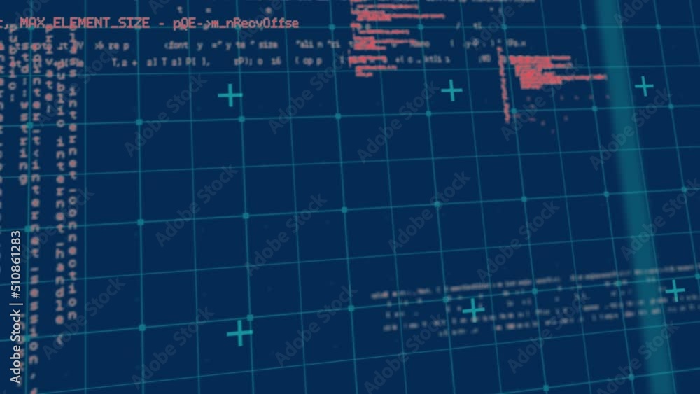 Animation of data processing on navy background Animation of data processing on navy background