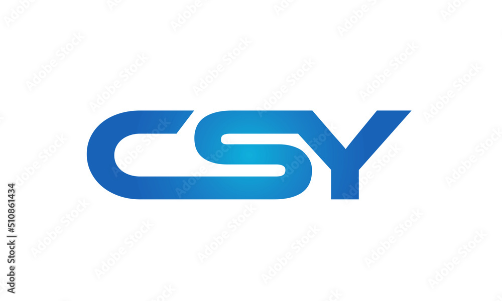 Connected CSY Letters logo Design Linked Chain logo Concept Connected CSY Letters logo Design Linked Chain logo Concept