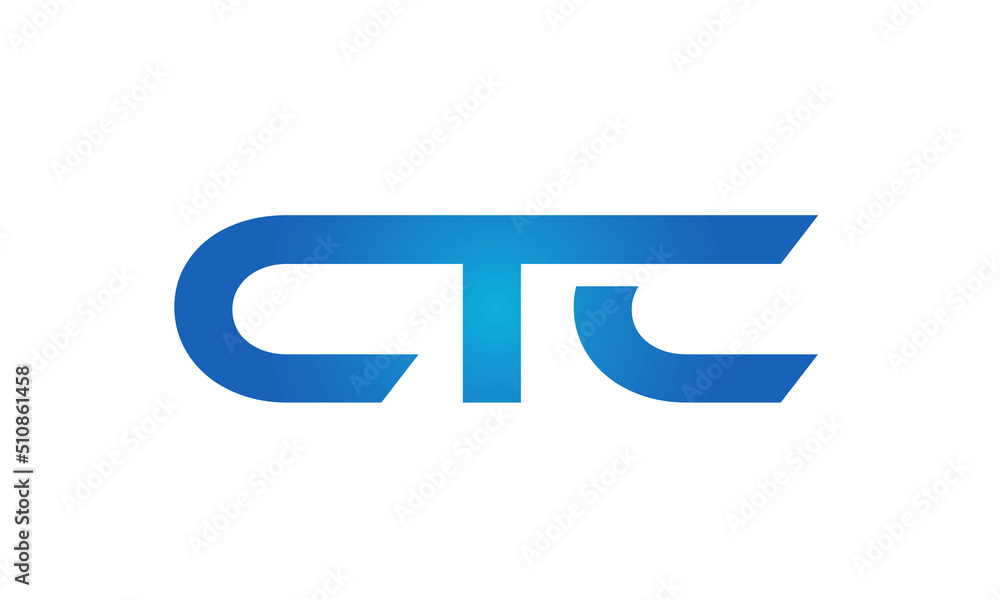 Connected CTC Letters logo Design Linked Chain logo Concept Connected CTC Letters logo Design Linked Chain logo Concept
