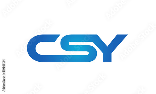 Connected CSY Letters logo Design Linked Chain logo Concept 