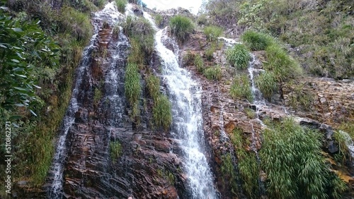 waterfall in the mountains