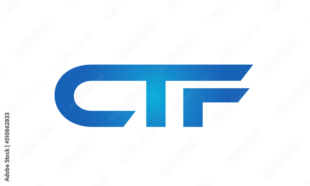 Connected CTF Letters logo Design Linked Chain logo Concept Connected CTF Letters logo Design Linked Chain logo Concept