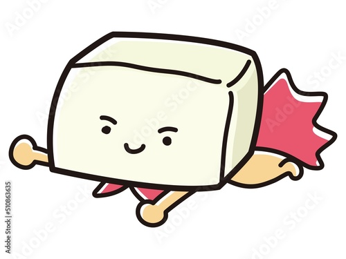 豆腐のキャラクターのイラスト