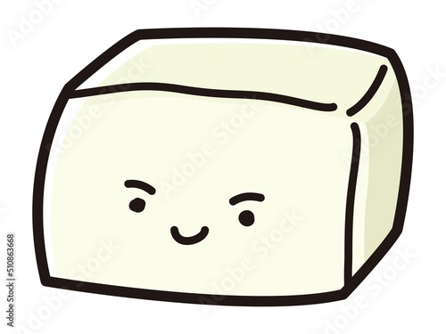 豆腐のキャラクターのイラスト