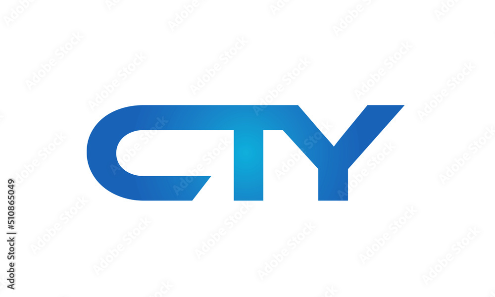 Connected CTY Letters logo Design Linked Chain logo Concept Connected CTY Letters logo Design Linked Chain logo Concept