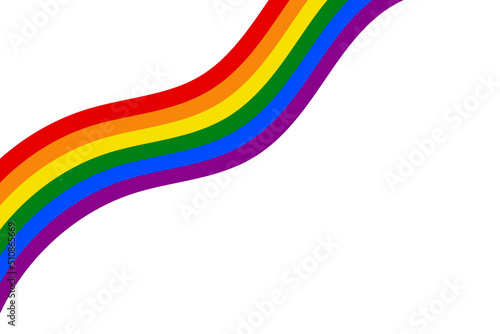 LGBT rainbow wave flag flutter of lesbian, gay, and bisexual colorful concept vector background.