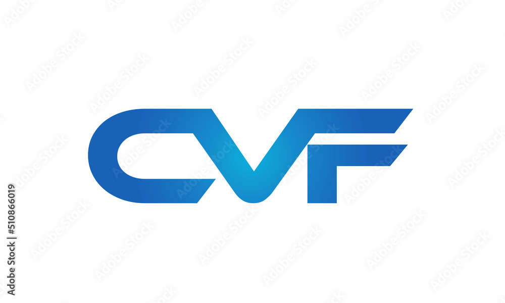 Connected CVF Letters logo Design Linked Chain logo Concept Connected CVF Letters logo Design Linked Chain logo Concept