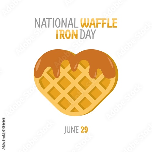 vector graphic of national waffle iron day good for national waffle iron day celebration. flat design. flyer design.flat illustration.