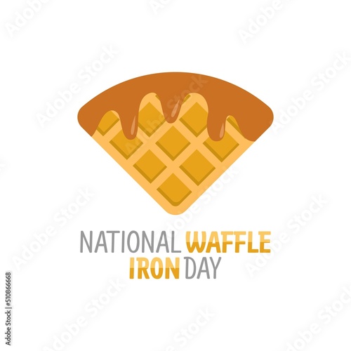vector graphic of national waffle iron day good for national waffle iron day celebration. flat design. flyer design.flat illustration.