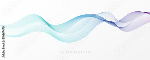 Abstract white background with colorful flowing wave lines. Dynamic wave pattern. Modern moving lines design element. Futuristic technology concept. Vector illustration