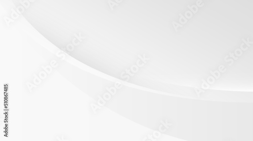 White abstract background. Smooth and clean curve shape. Modern simple white and grey gradient texture. Suit for banner, poster, website, presentation, brochure, flyer. Vector Illustration