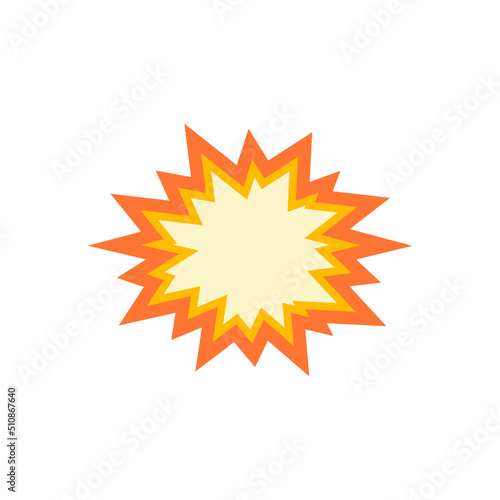 Vector illustration of explosive collision emoticon