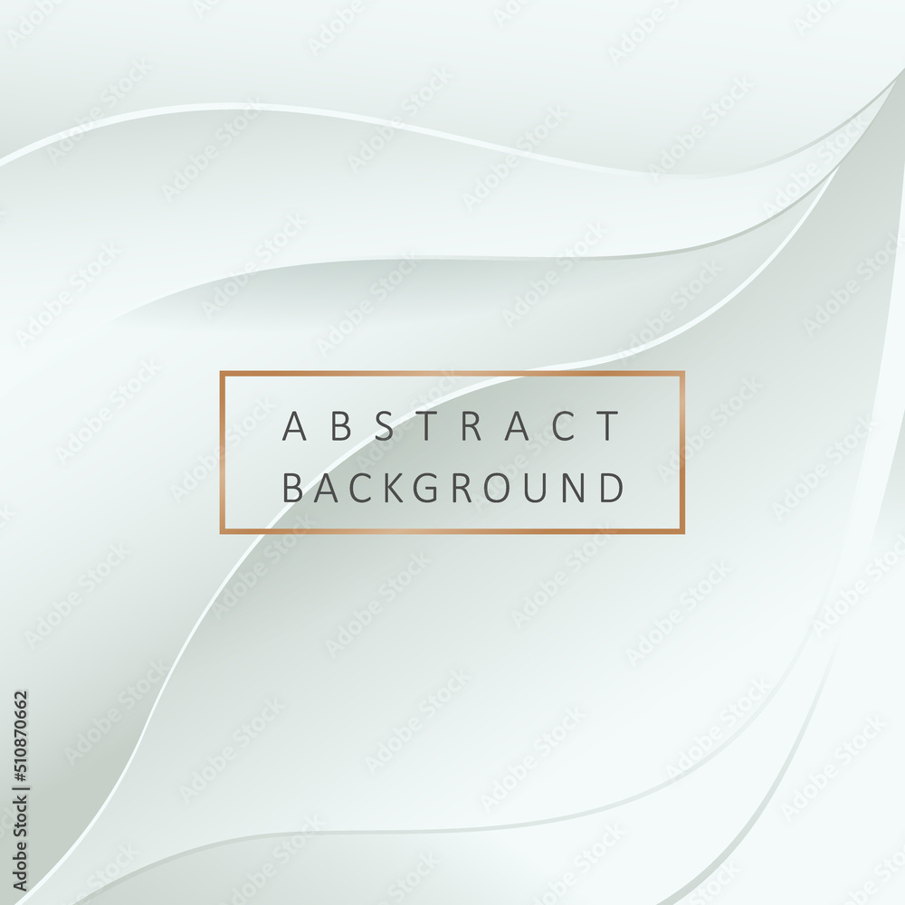 Fototapeta premium Abstract white paper cut wave curve overlap background texture vector illustration.