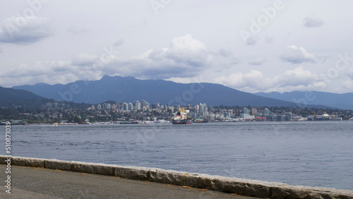 Cityscape of North vancouver Canada Harbour and bay 