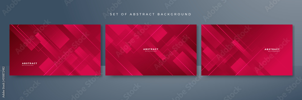 Abstract red banner geometric shapes vector technology background, for design brochure, website, flyer. Geometric blue red banner geometric shapes wallpaper for poster, presentation, landing page