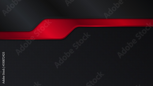 Red and black metal background. Abstract vector illustration