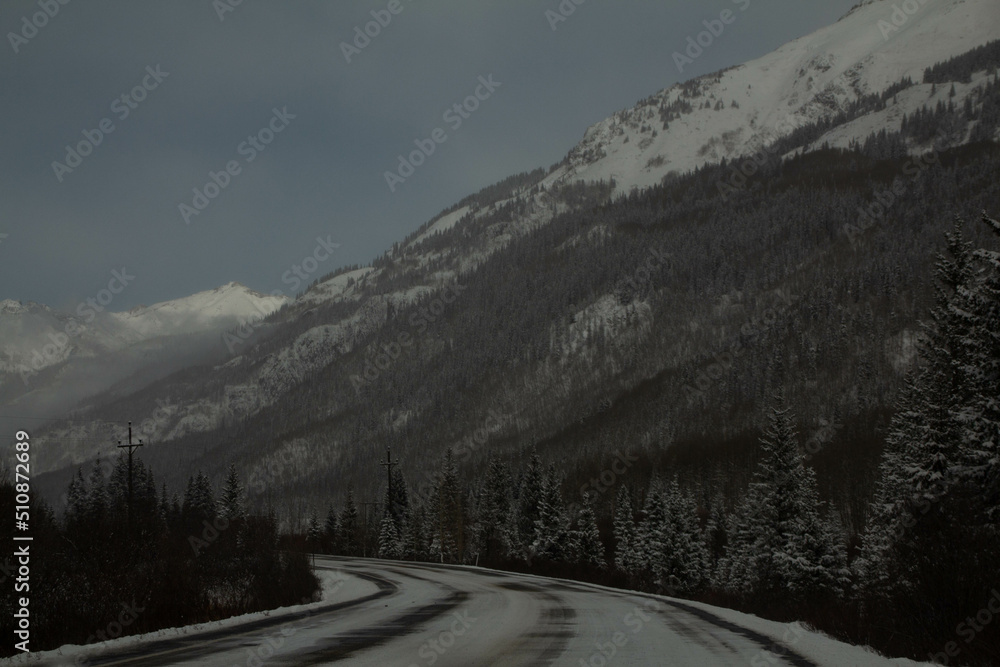 Snow covered mountains