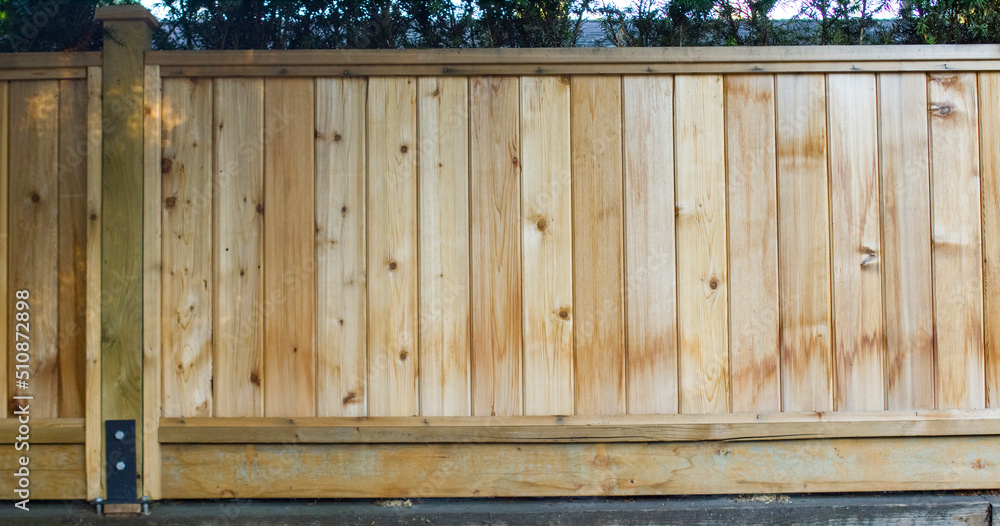 Light brown wooden fence Vancouver canada Light brown wooden fence Vancouver canada