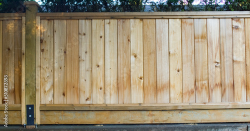 Light brown wooden fence Vancouver canada
