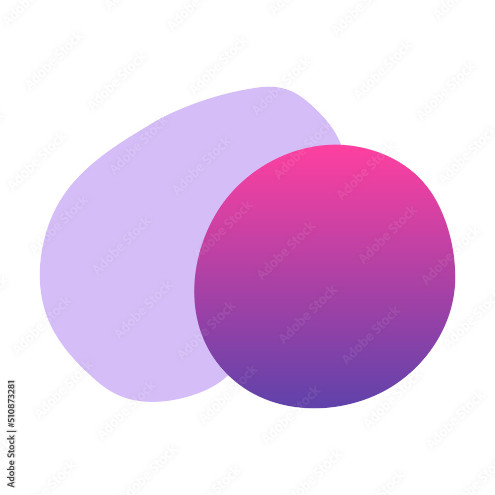 gradient round organic shape
