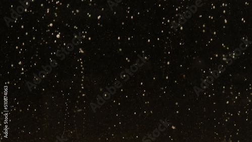 Carbonated water on black background. Fizzy cold drink, summer cool lemonade texture, soft drink, refreshment concept. 