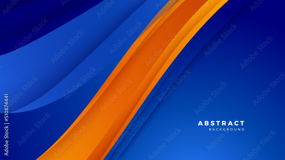 blue orange banner geometric shapes abstract modern technology background design. Vector abstract graphic presentation design banner pattern background web template.