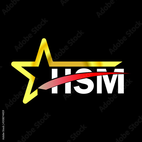 HSM letter logo design. HSM creative  letter logo. simple and modern letter logo. HSM alphabet letter logo for business. Creative corporate identity and lettering. vector modern logo   photo