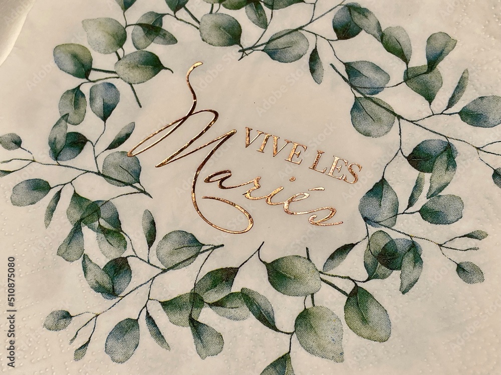 vive les mariés papier Stock Photo | Adobe Stock