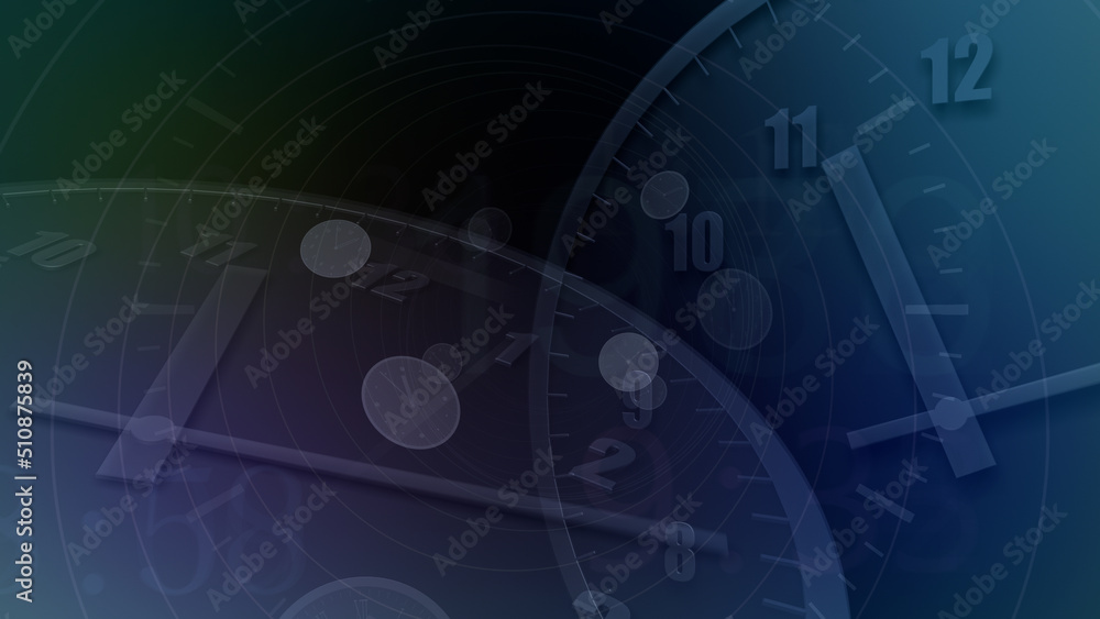 Time flow images with analog clock Background.