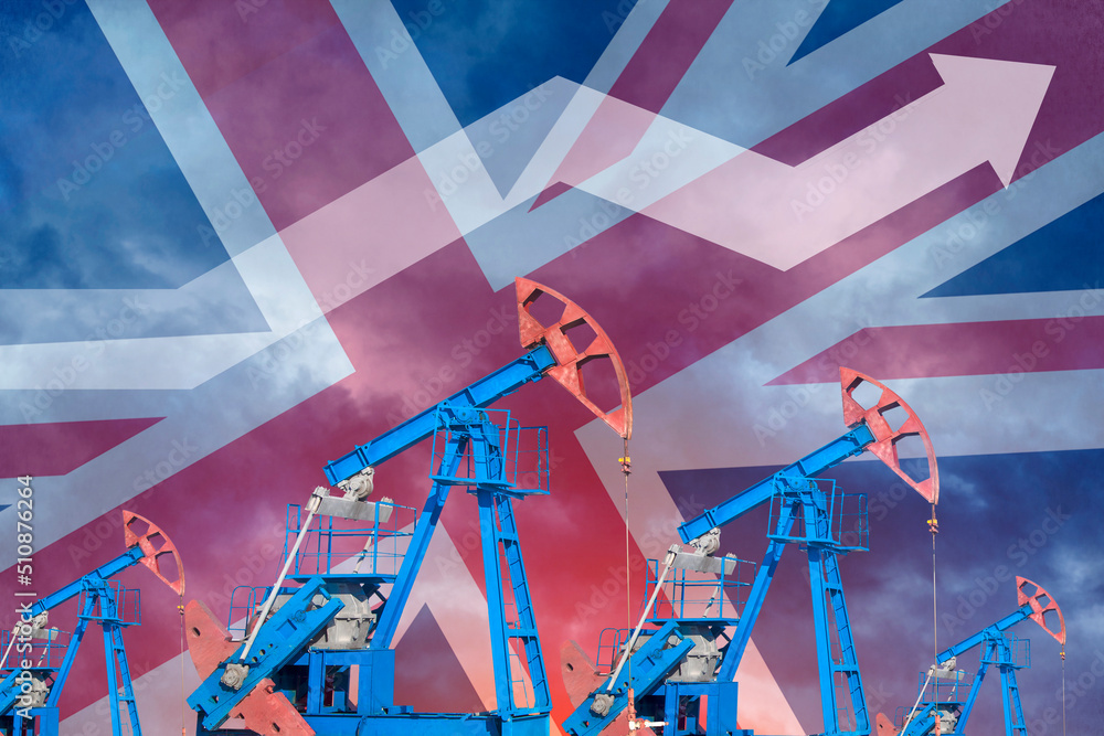Increase in oil production in Greai Britain. World economic crisis