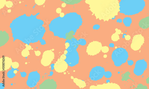 Abstrack Background Paint Splash Blue, Yellow, and Green Pastel