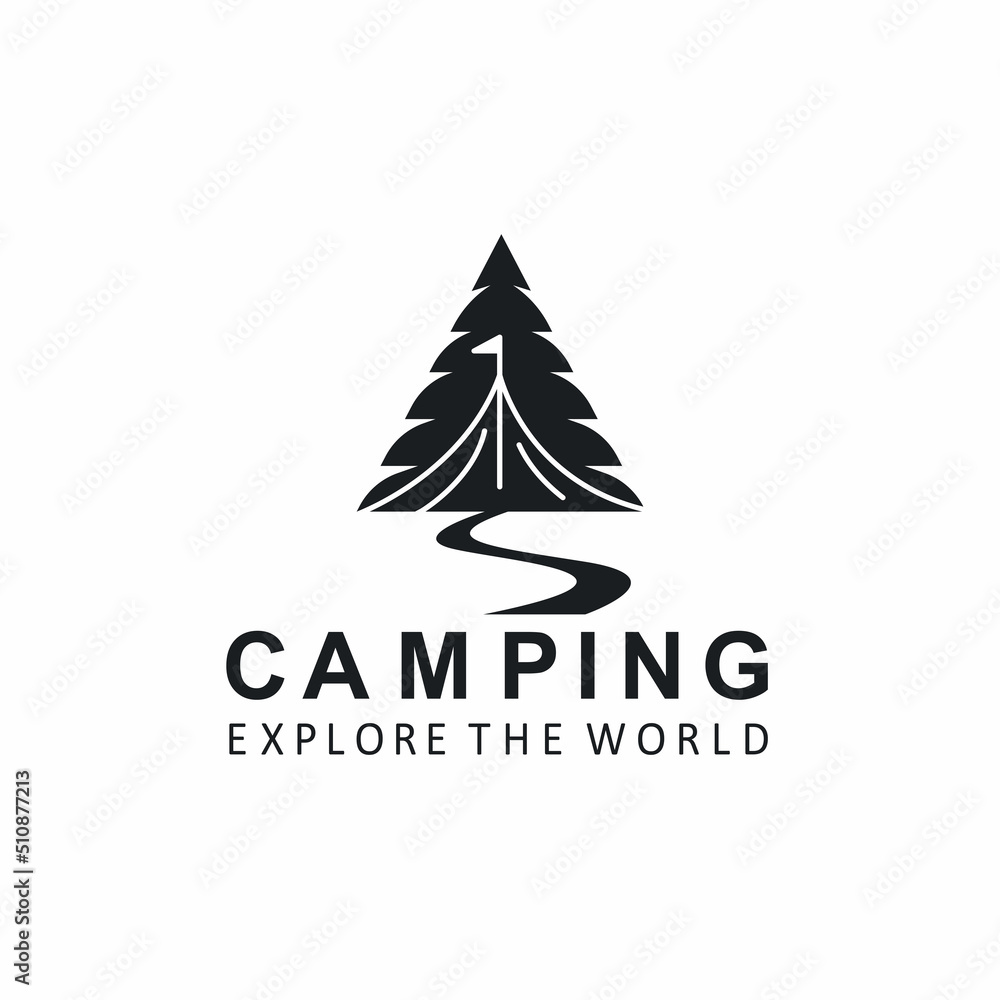 camping icon vector illustration concept design template camping icon vector illustration concept design template