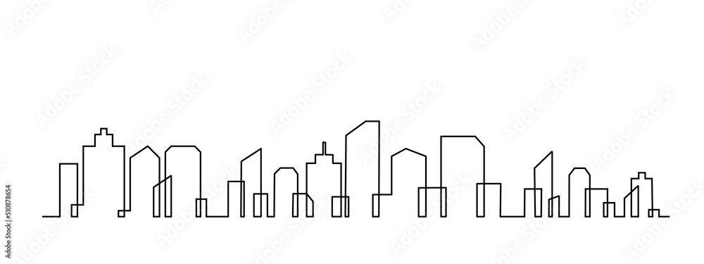Obraz premium city skyline vector illustration design