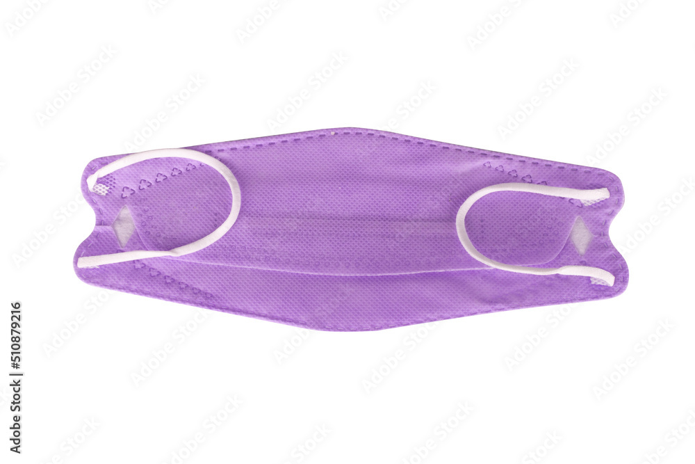 Face mask purple color isolated on white background Face mask purple color isolated on white background