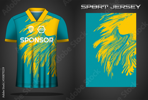 Soccer jersey sport shirt design template