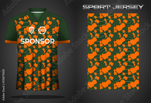 Soccer jersey sport shirt design template