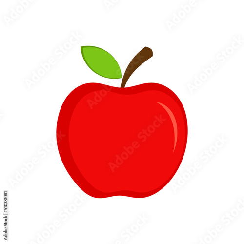 Red apple fruit. Vector illustration